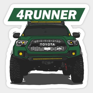 4Runner Toyota Front View - Green Sticker